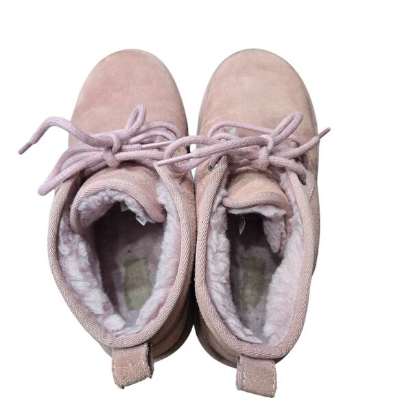 SMAIBULUN Ugg | Ankle Knit Stocking Mini Boots - Pink UGG Blush Suede Ankle Booties